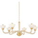St. Lawrence 6 Light 48.5 inch Aged Brass Chandelier Ceiling Light