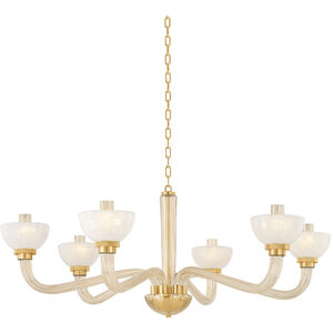 St. Lawrence 6 Light 48.5 inch Aged Brass Chandelier Ceiling Light