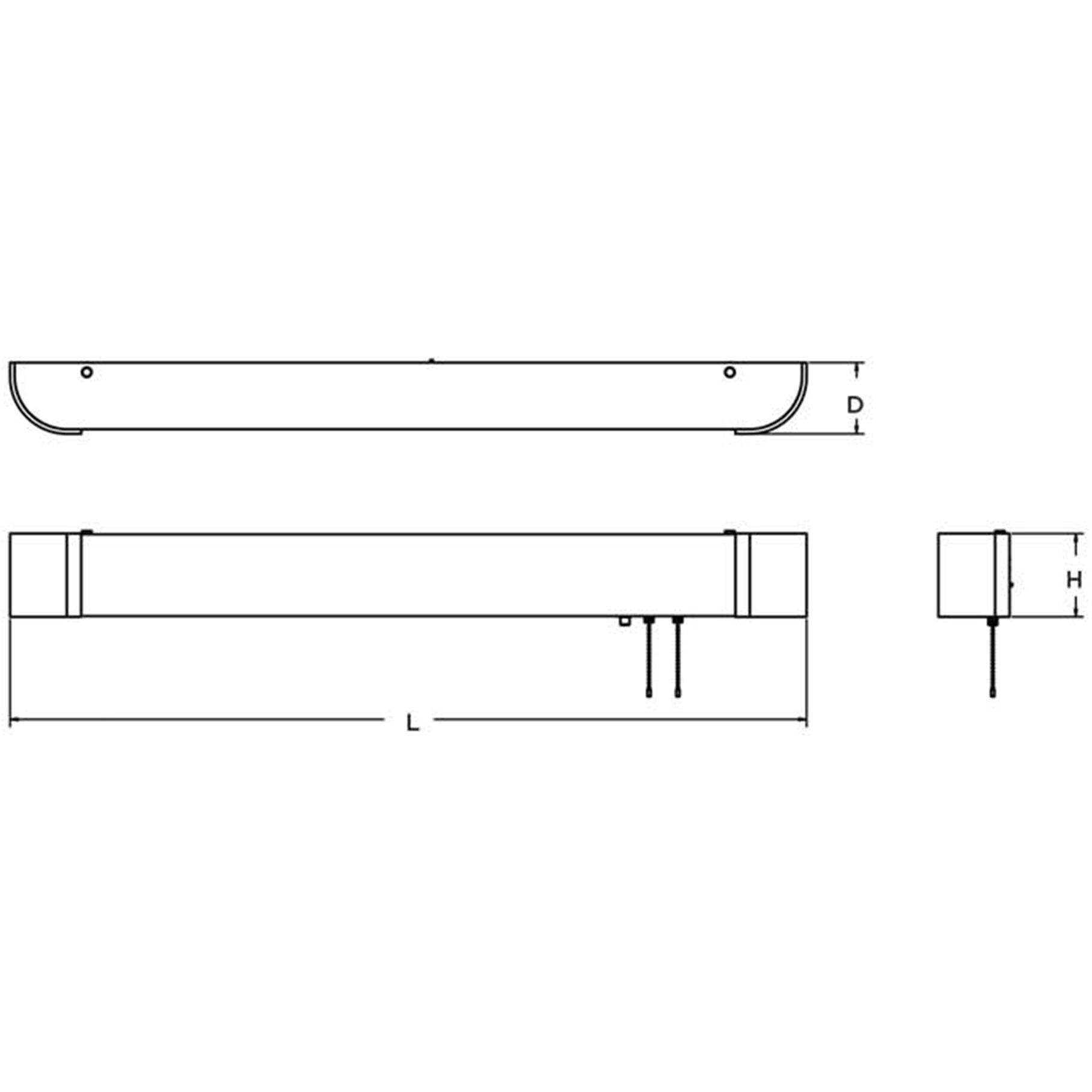 Allen LED 40 inch Satin Nickel ADA Overbed Wall Light