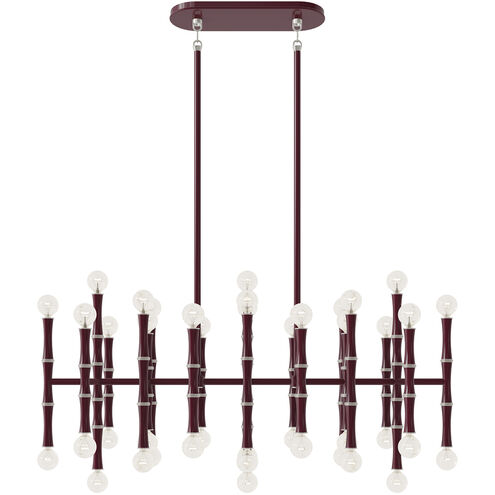Kane LED 38.25 inch Sugar Plum with Polished Nickel Pendant Ceiling Light