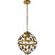 Levante 1 Light 12 inch Brass Pendant Ceiling Light