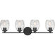 Miravelle 4 Light 30.5 inch Matte Black Bathroom Vanity Light Wall Light