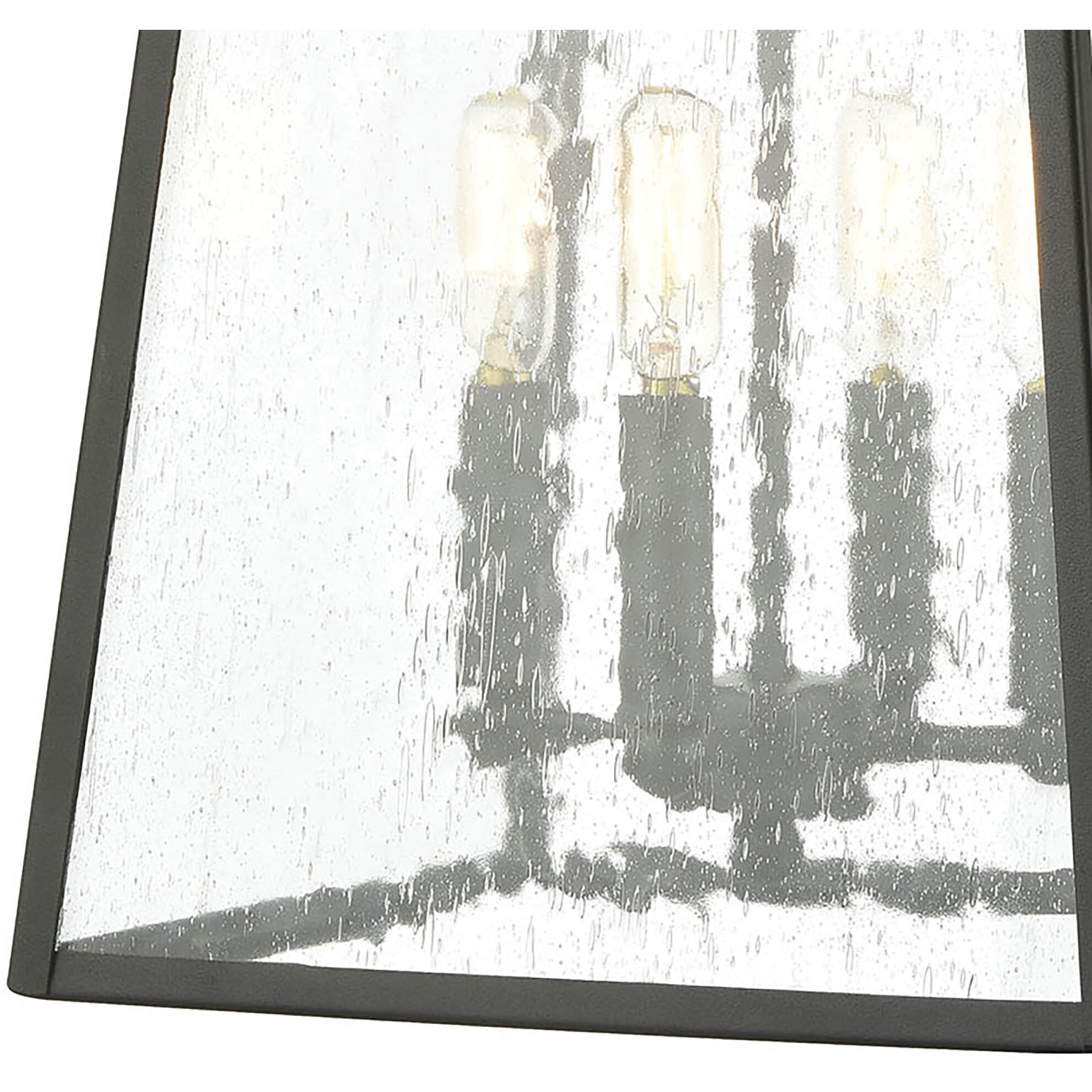 Meditterano 4 Light 22 inch Matte Black Outdoor Wall Sconce