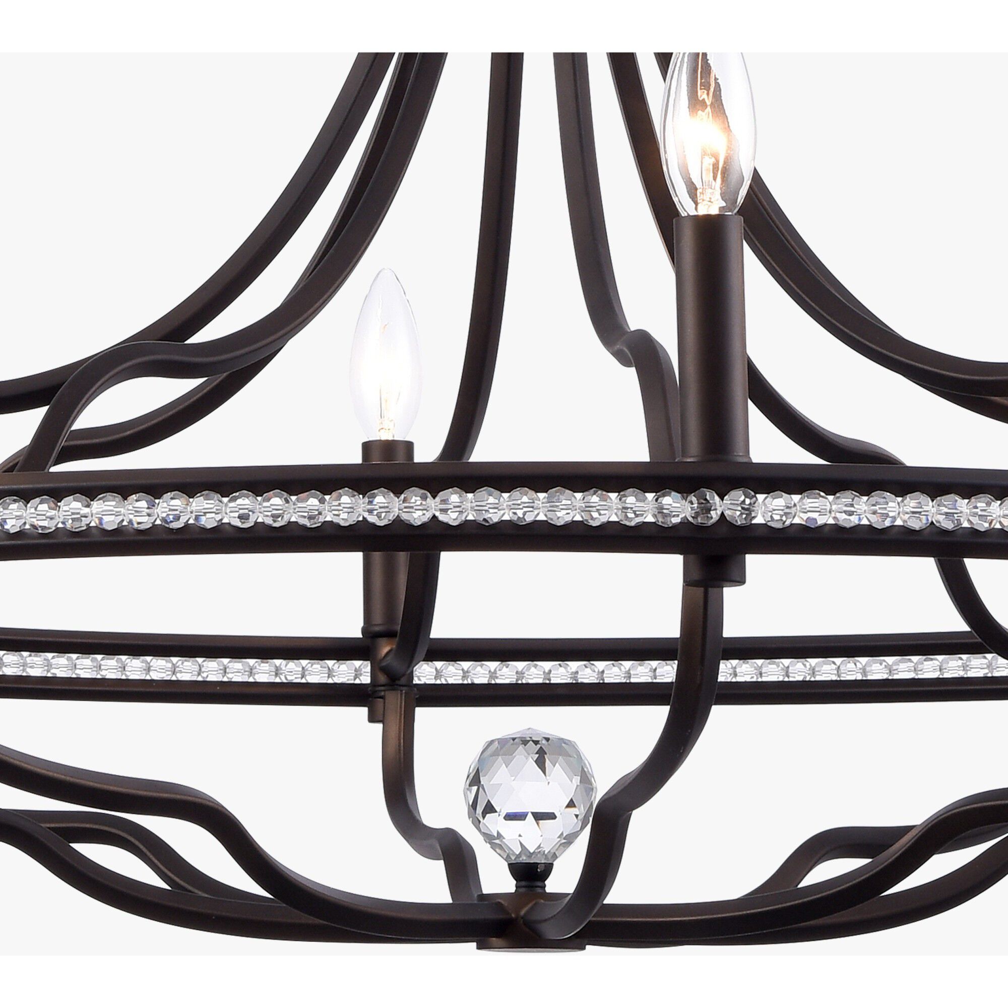 Tuscan 6 Light 26 inch Dark Bronze Chandelier Ceiling Light, Converts to Semi Flush