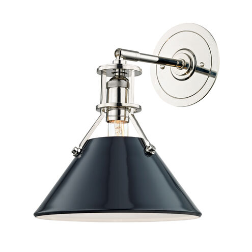 Painted No.2 1 Light 9.5 inch Polished Nickel/Darkest Blue Wall Sconce Wall Light