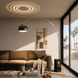 Iconic 95 inch 14 watt Satin Nickel and Black Arc Floor Lamp Portable Light in Black Nickel Steel