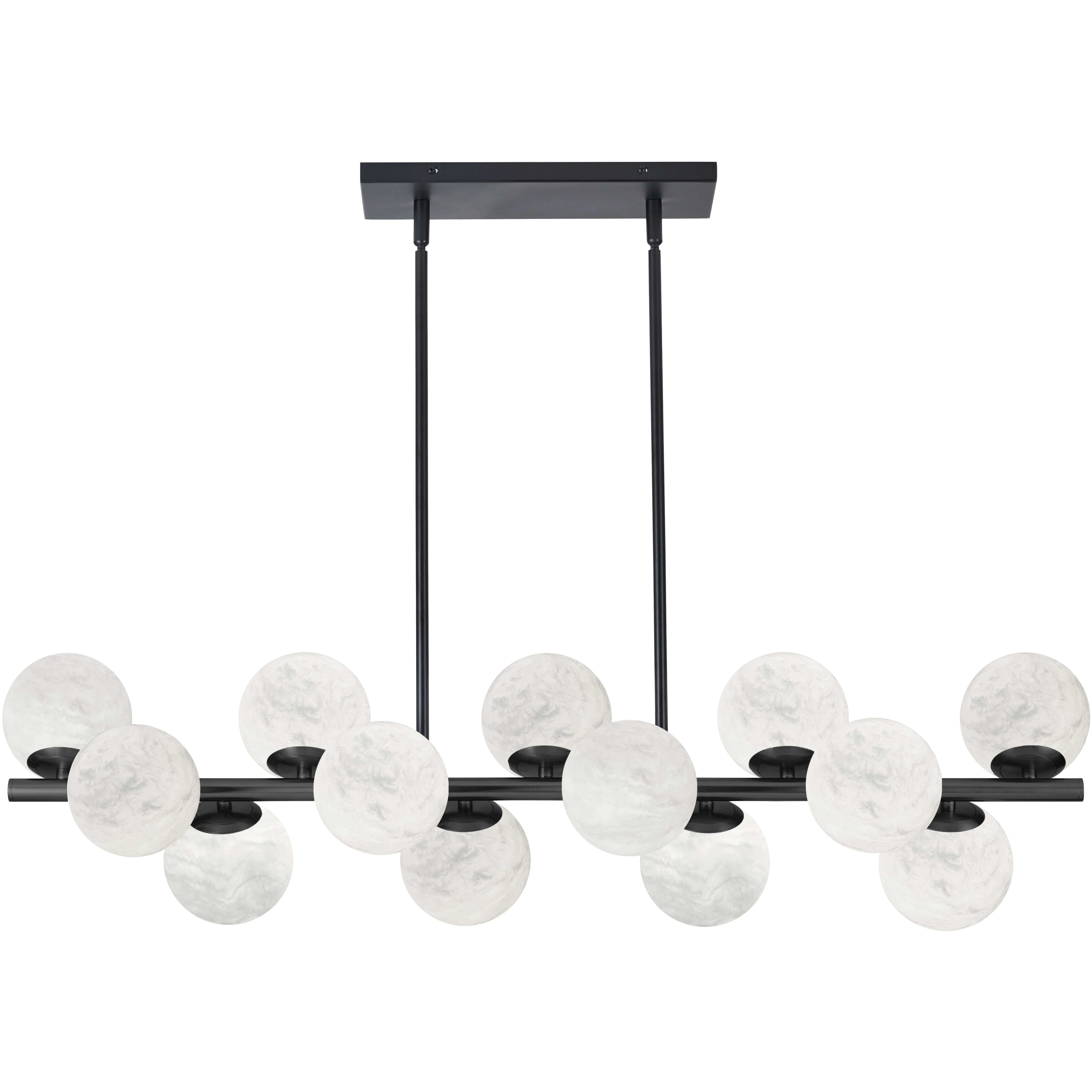 Giovanna LED 40 inch Matte Black Horizontal Pendant Ceiling Light