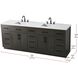 Alden 84 X 35 inch Mocha Brown Bathroom Vanity Cabinet