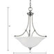 Harmony 3 Light 21 inch Satin Pewter Pendant Ceiling Light