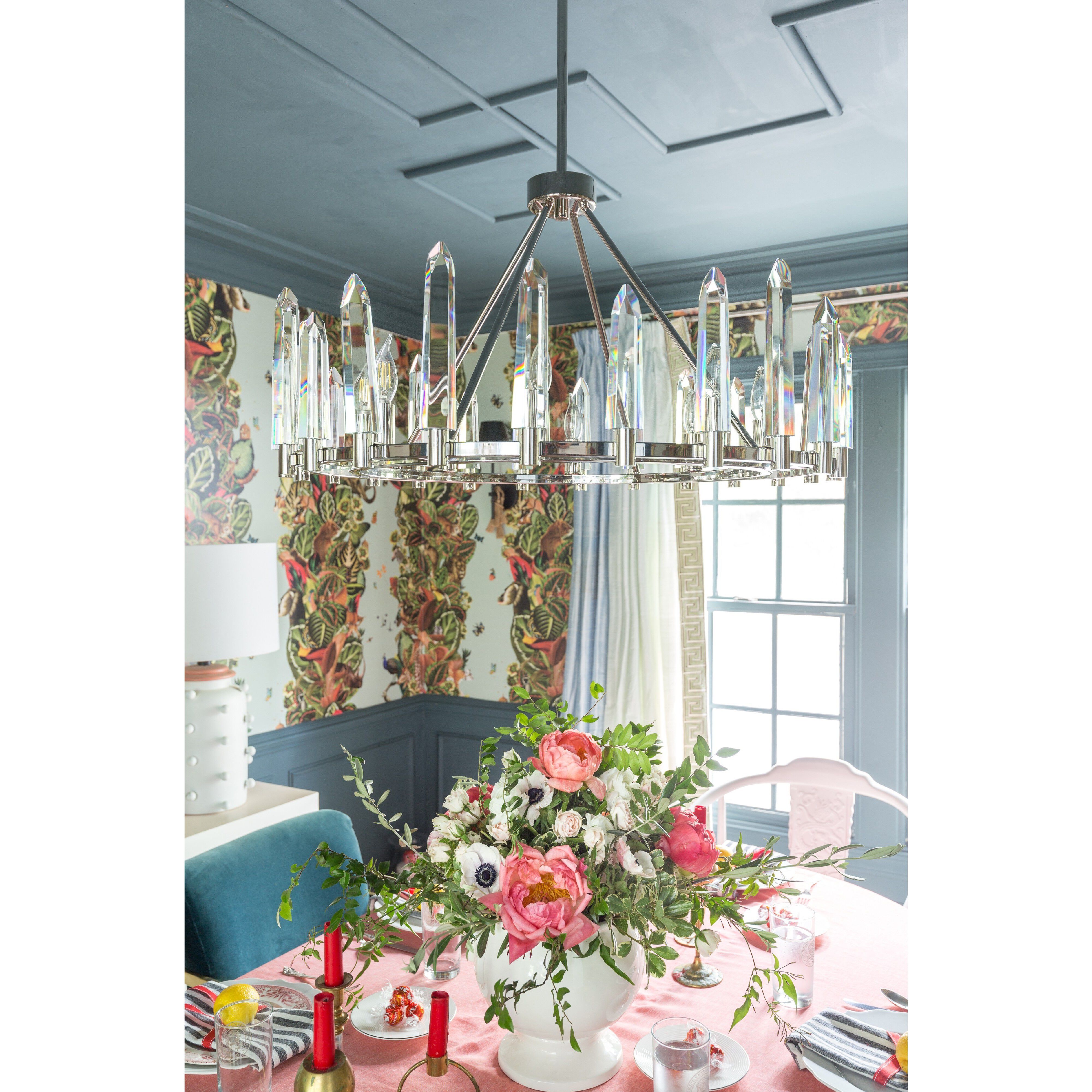 Watson 8 Light 32 inch Polished Nickel Chandelier Ceiling Light