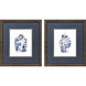 Indigo Vase I Blue and Multi and White Framed Art, Propac