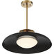 Gavin 1 Light 20 inch Black with Warm Brass Accents Pendant Ceiling Light