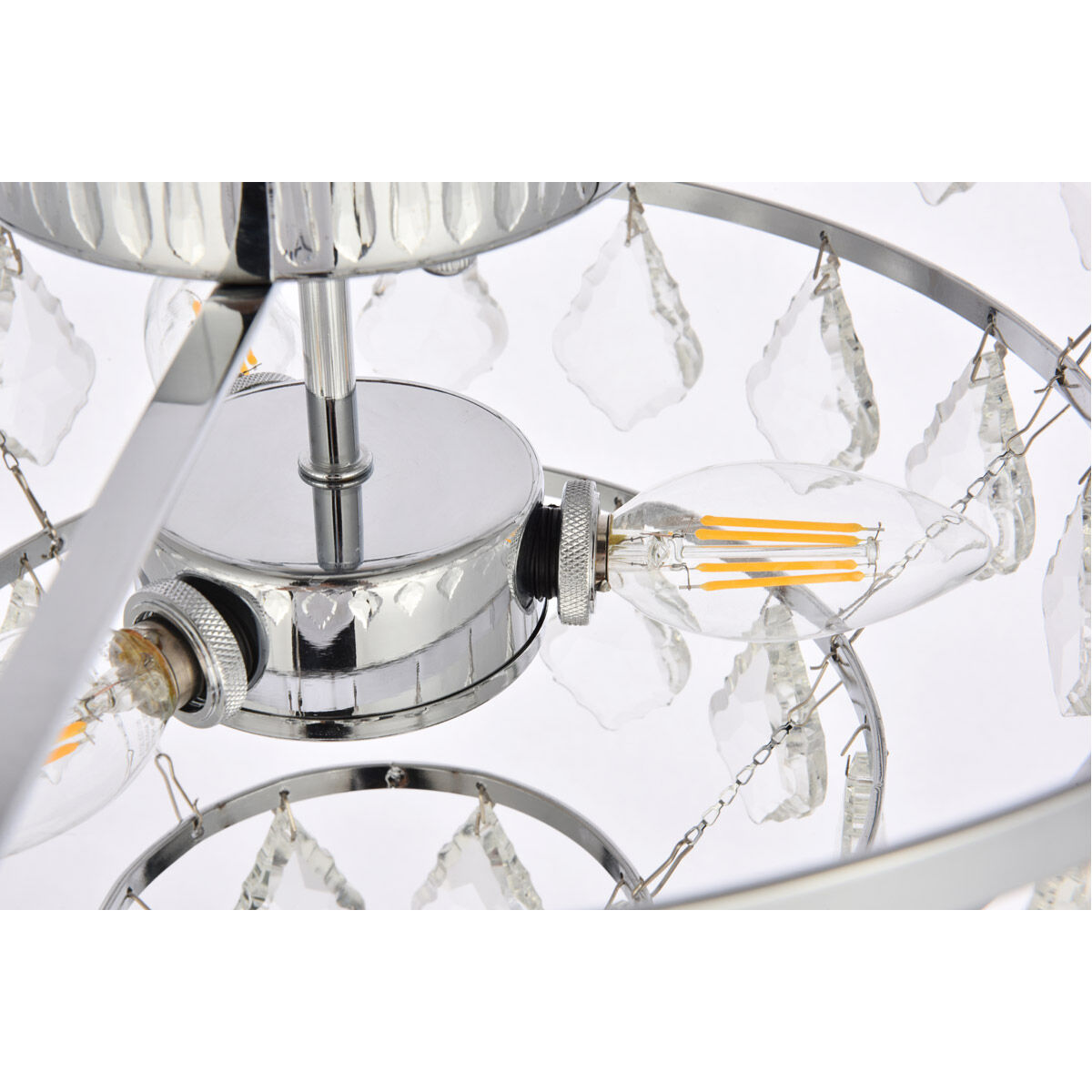 Ella 3 Light 14 inch Chrome Flush Mount Ceiling Light
