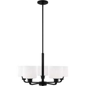 Canfield LED 23.88 inch Midnight Black Chandelier Ceiling Light