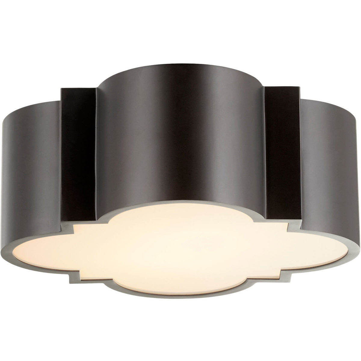 Wyatt 2 Light 16 inch Noir Flush Mount Ceiling Light