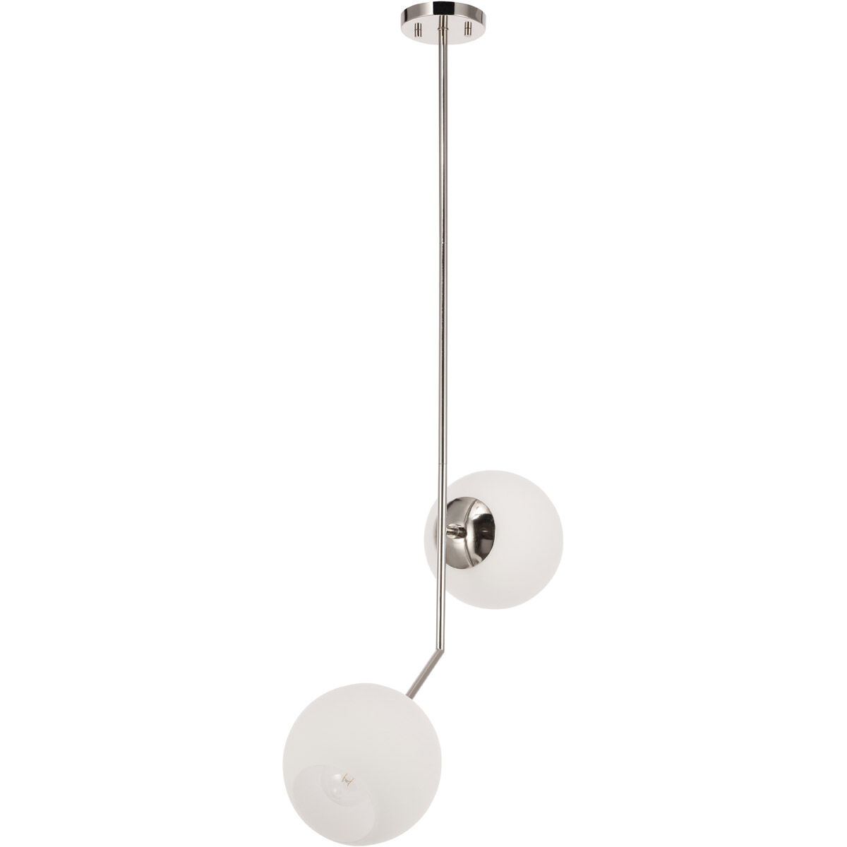 Monroe 2 Light 8 inch Chrome Pendant Ceiling Light