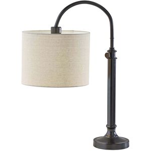 Barton 25 inch 100 watt Antique Bronze Table Lamp Portable Light