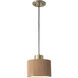Tambo LED 10 inch Natural Ash and Weathered Brass Pendant Ceiling Light
