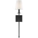 Monroe 1 Light 5 inch Matte Black Wall Sconce Wall Light, Essentials