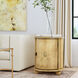 Lawrie  Drum End Table in Beige