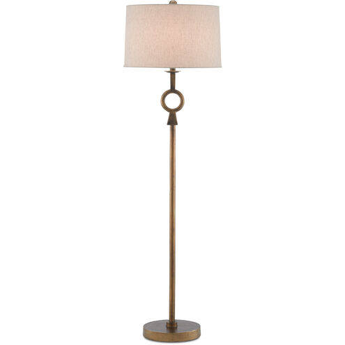 Germaine 62 inch 150 watt Antique Brass Floor Lamp Portable Light