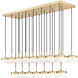 Renaud LED 58.75 inch Modern Gold Linear Chandelier Ceiling Light