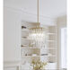 Glassara 6 Light 23 inch Legacy Brass Pendant Ceiling Light