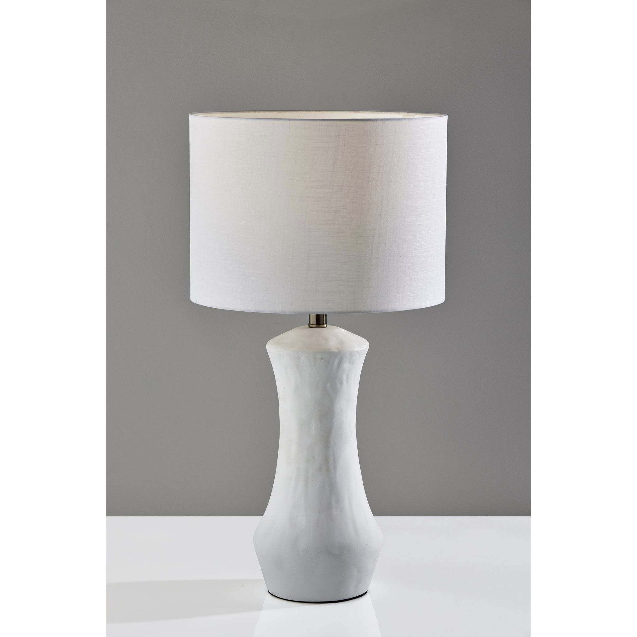 Marissa 26 inch 100.00 watt Matte White Ceramic Table Lamp Portable Light