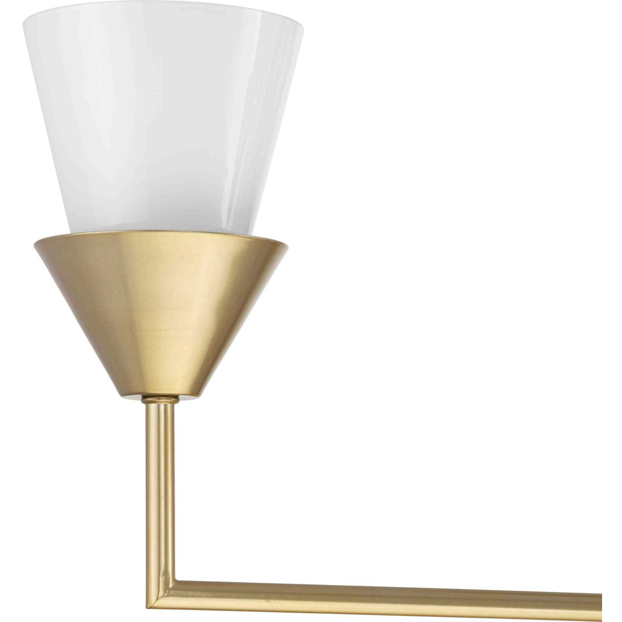 Pinellas 6 Light 50 inch Soft Gold Linear Chandelier Ceiling Light, Design Series