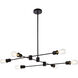 Xavier 6 Light 35 inch Black Pendant Ceiling Light