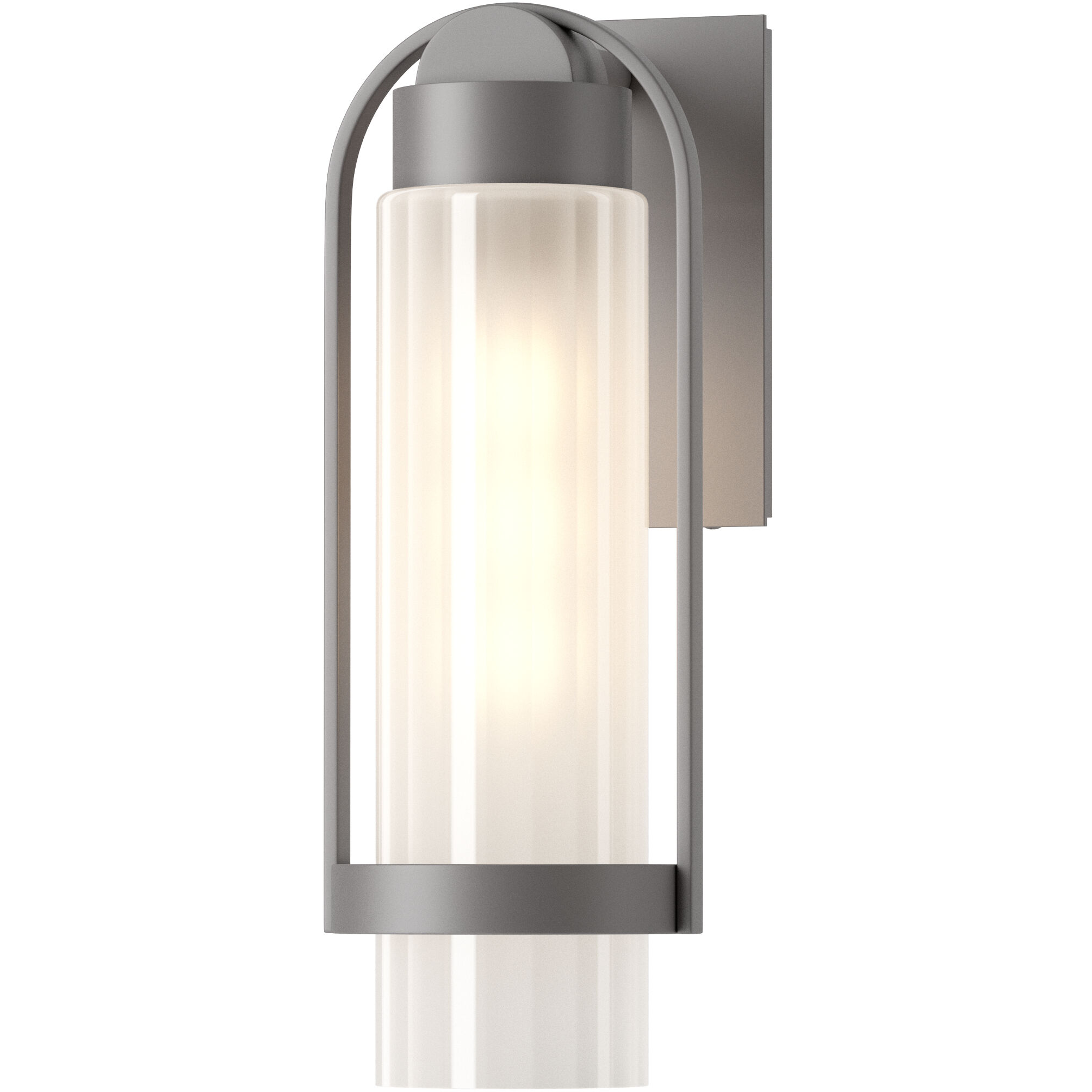Alcove 1 Light 15.8 inch Coastal Burnished Steel Outdoor Sconce in Frosted, Small