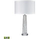 Juneau 30 inch 150.00 watt Clear with Polished Nickel Table Lamp Portable Light