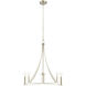 Contemporary 4 Light 30 inch Brushed Nickel Chandelier Ceiling Light