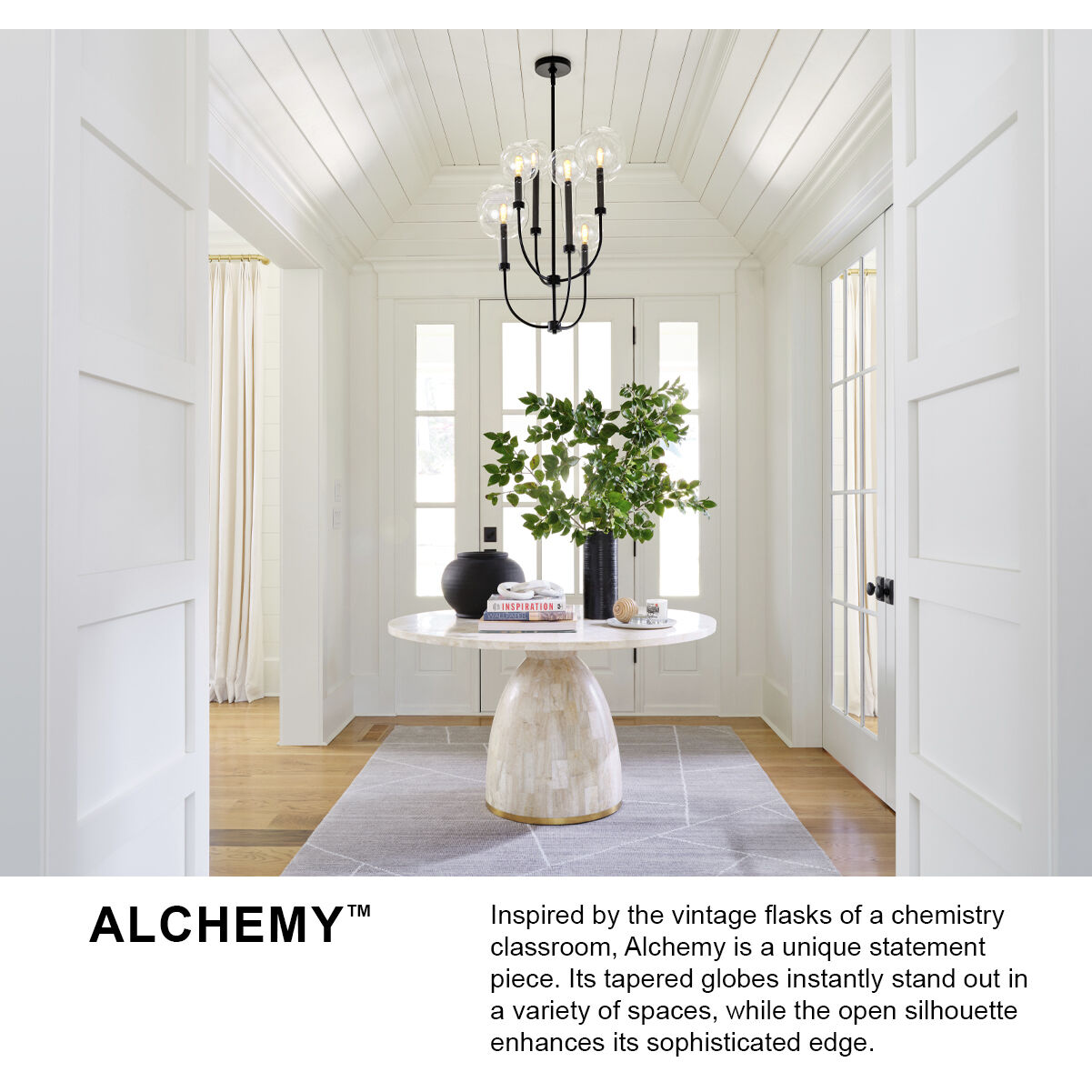 Alchemy 20 inch Black Indoor Foyer Light Ceiling Light