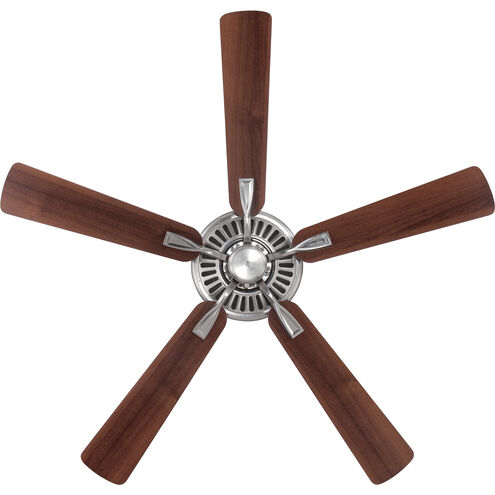 Contractor Plus 52 inch Brushed Nickel with Medium Maple/Dark Walnut Blades Ceiling Fan in Brushed Nickel/Dark Walnut