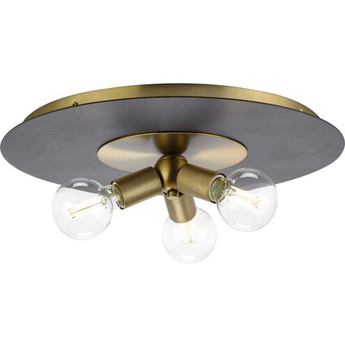 Trimble 3 Light 18 inch Brushed Bronze Flush Mount Ceiling Light, Design Series