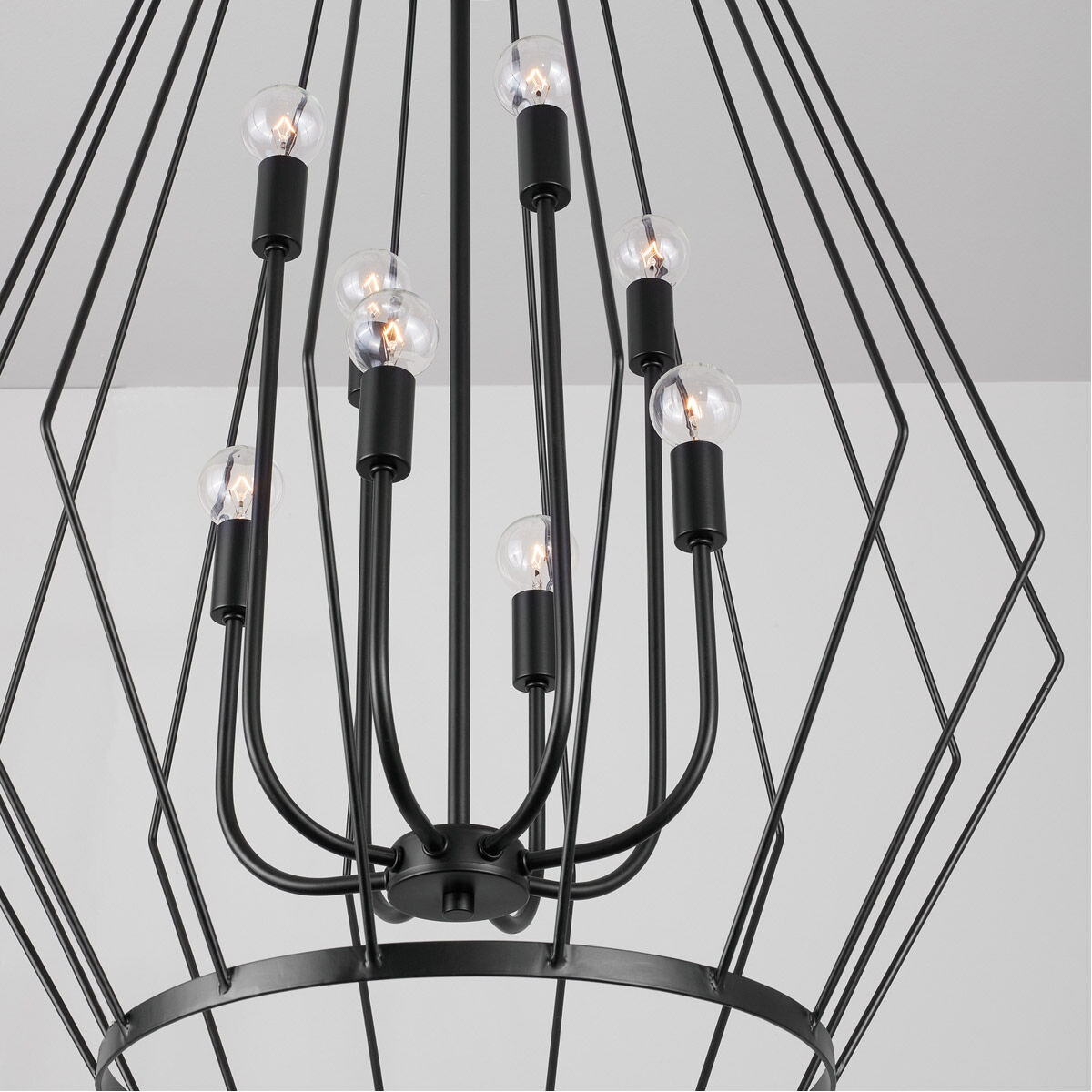 Corey 8 Light 25 inch Matte Black Foyer Ceiling Light
