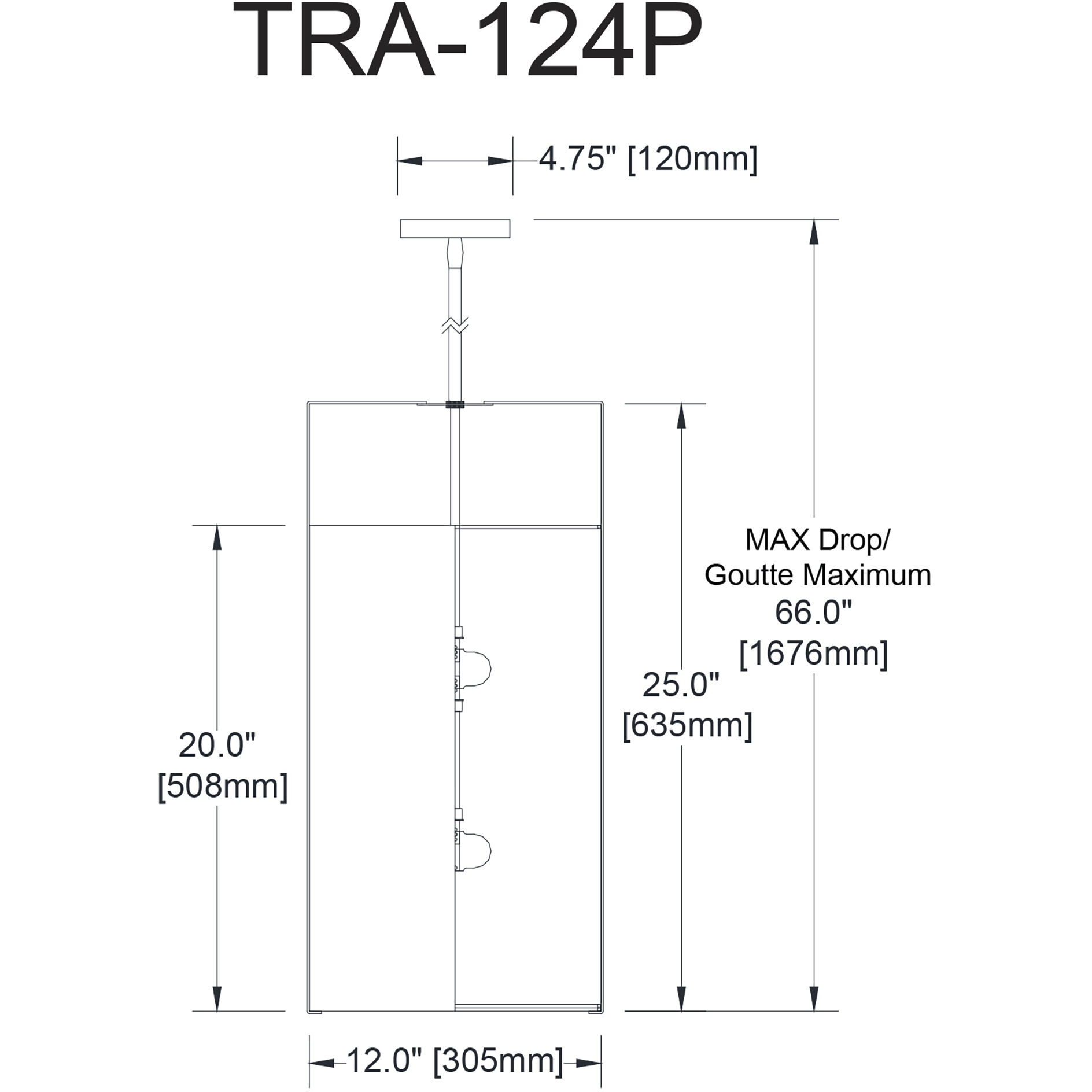 Trapezoid 4 Light 12 inch Black Pendant Ceiling Light