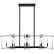 Everett 8 Light 44 inch Matte Black Linear Chandelier Ceiling Light