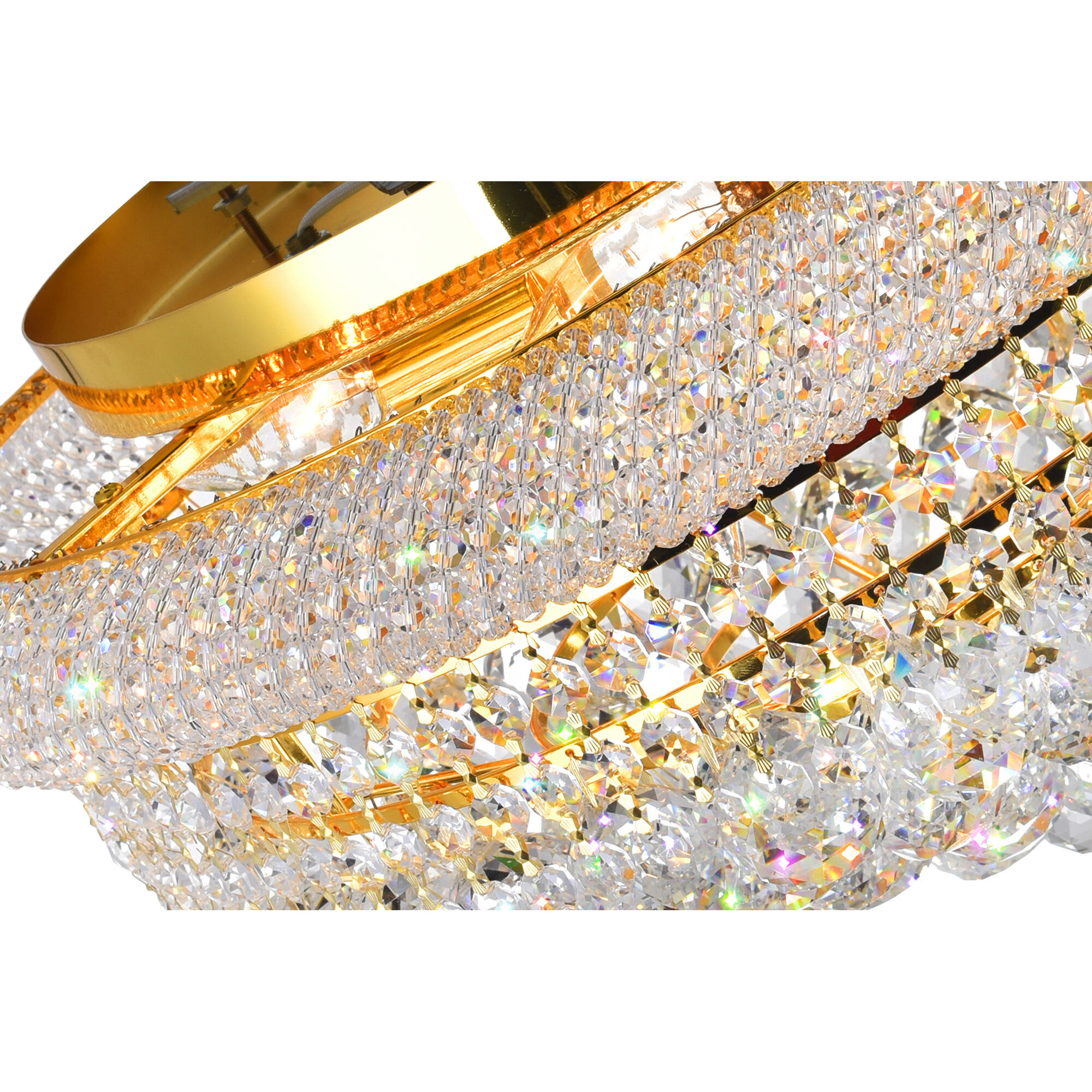 Empire 8 Light 20 inch Gold Flush Mount Ceiling Light