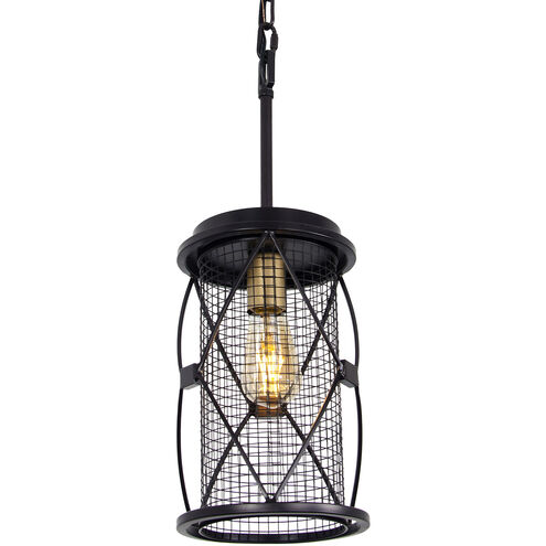 Harlequin 1 Light 7 inch Warm Bronze and Gold Pendant Ceiling Light