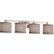 Textile 33.5 inch Brushed Nickel Bath Bar Wall Light