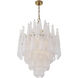 Ollie 16 Light 26.25 inch Aged Brass Chandelier Ceiling Light in Sand Glass Clear