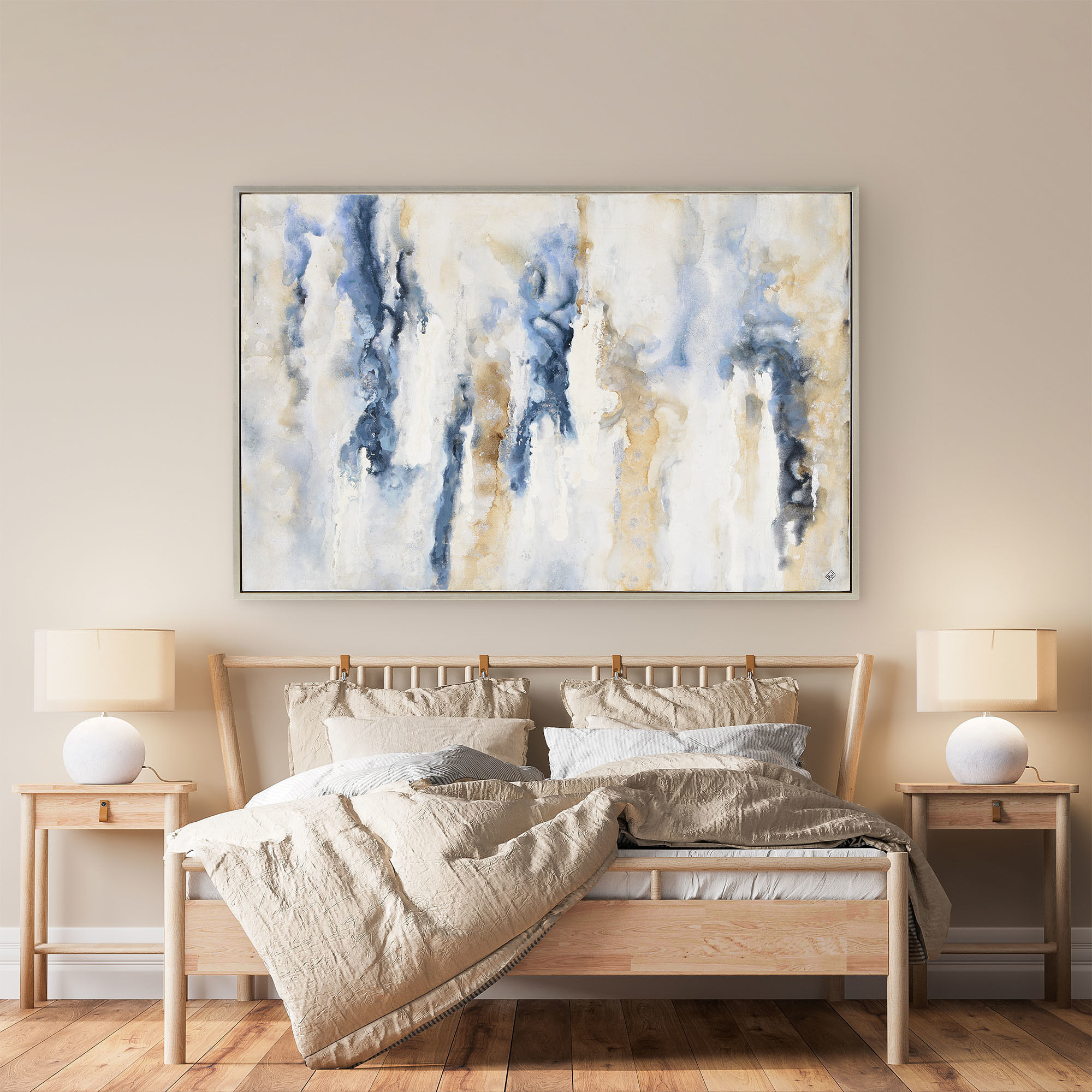 Formosa Multicolor and Champagne Canvas Art