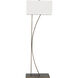 Anya 70.5 inch Brushed Bronze and White Linen Floor Lamp Portable Light