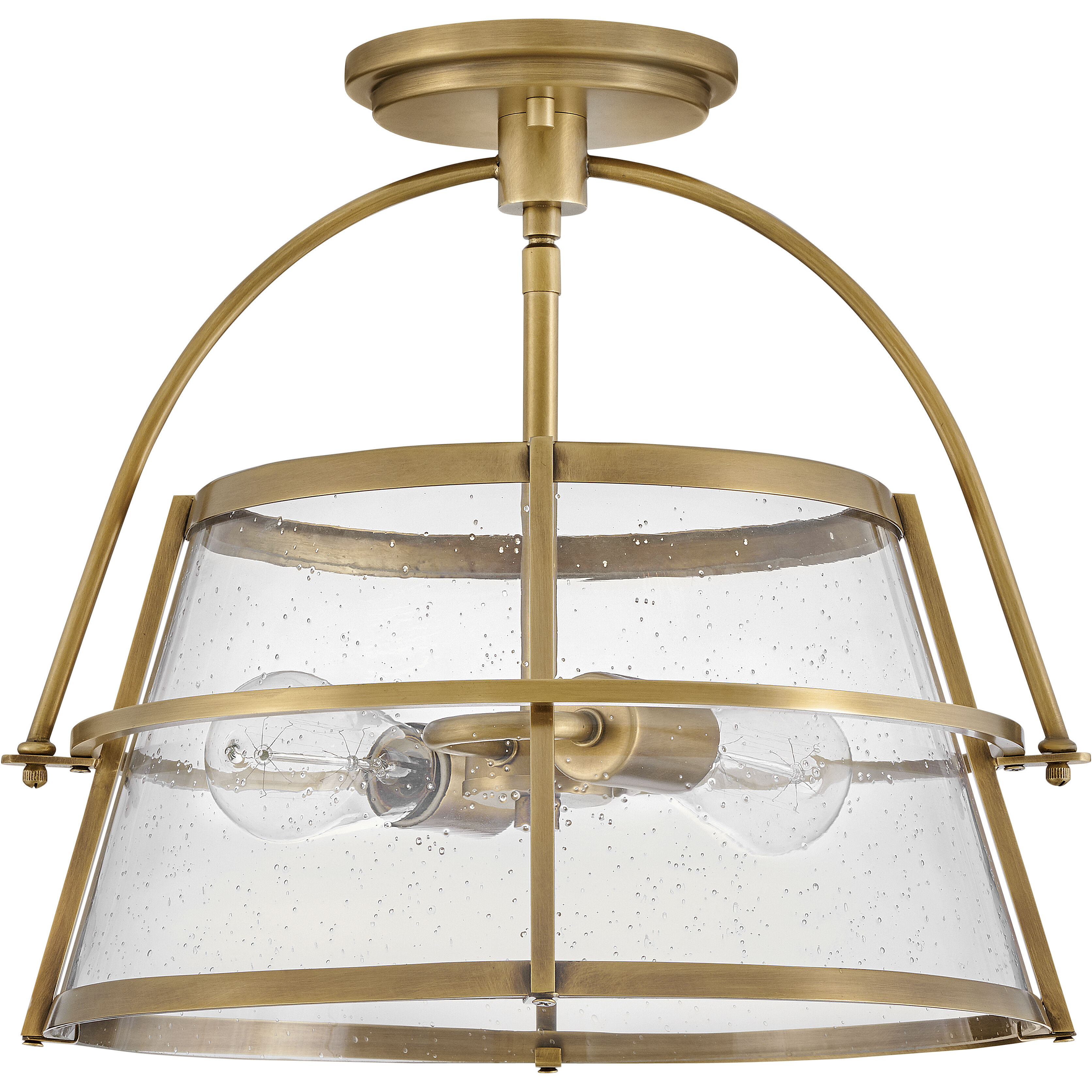 Tournon 15 inch Heritage Brass Indoor Semi-Flush Mount Ceiling Light
