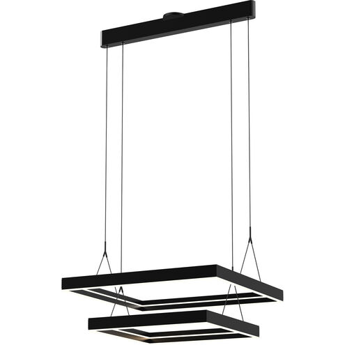 Athena 2 Light 26 inch Satin Brushed Black Pendant Ceiling Light