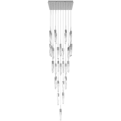 Aspen LED 36 inch Polished Chrome Multi Port Pendant Ceiling Light in Clear