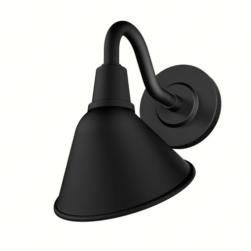 Cassius 1 Light 10.5 inch Matte Black Outdoor Wall Light, Small