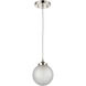 Altoona 1 Light 6 inch Polished Nickel with White Mini Pendant Ceiling Light